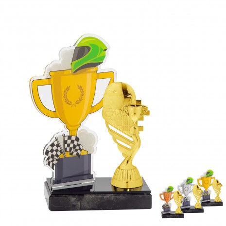 Motorsport-Pokal Acryl-Trophäe mit Figur C