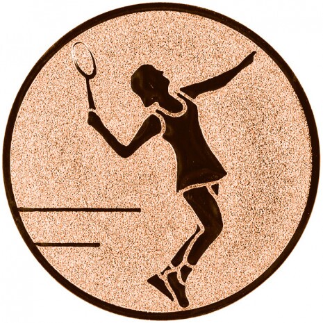 Tennis (Frauen) Emblem bronze 25 mm