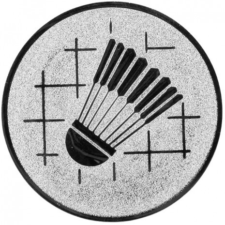 Badminton Emblem silber 50 mm
