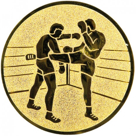 Kickboxen Emblem gold 50 mm