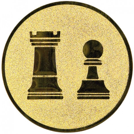 Schach Emblem gold 25 mm