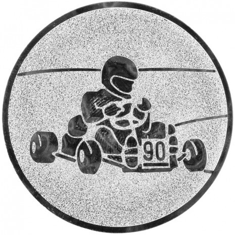 Go-Kart Emblem silber 50 mm