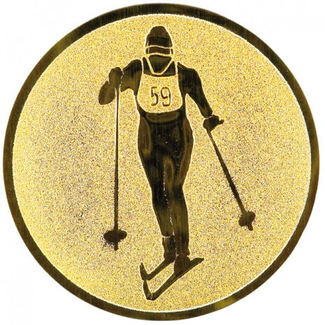 Skilanglauf Emblem gold 25 mm