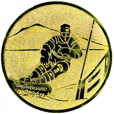 Snowboard Emblem gold 25 mm