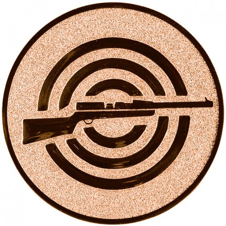 Schießen (Gewehr) Emblem bronze 25 mm
