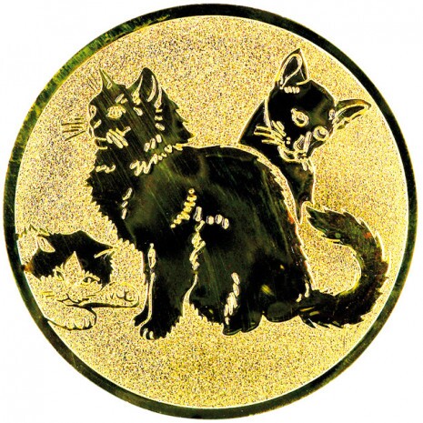 Katze Emblem gold 25 mm