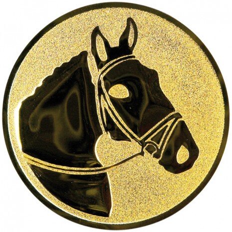 Reiter (Pferd) Emblem gold 50 mm