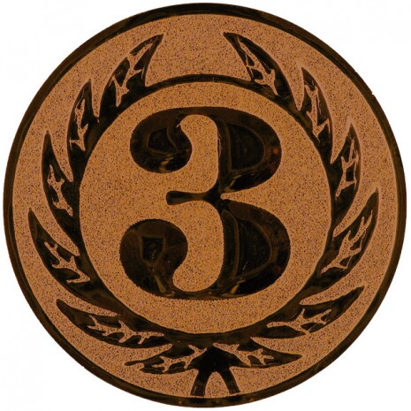 3. Platz Emblem bronze 50 mm