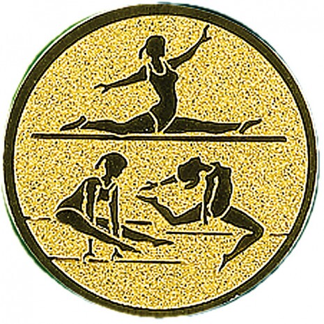 Turnen (Mehrkampf der Frauen) Emblem gold 25 mm