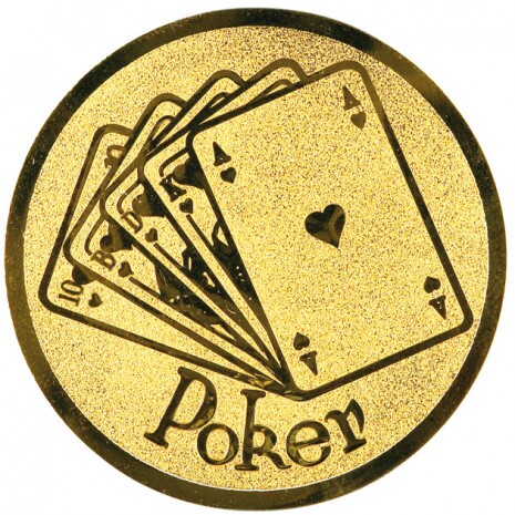 Poker Emblem gold 25 mm