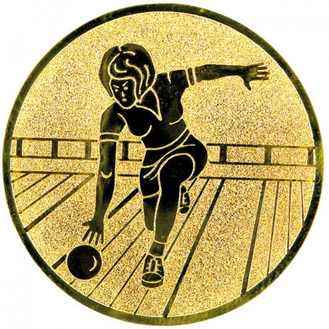 Bowling (Damen) Emblem gold 25 mm