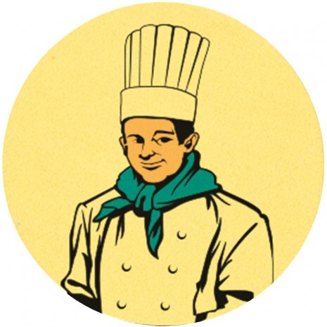Chef-Einsatz Gold Emblem gold 50 mm