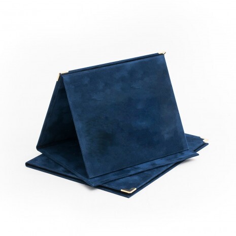 Plüschplakettenmappe in Blau