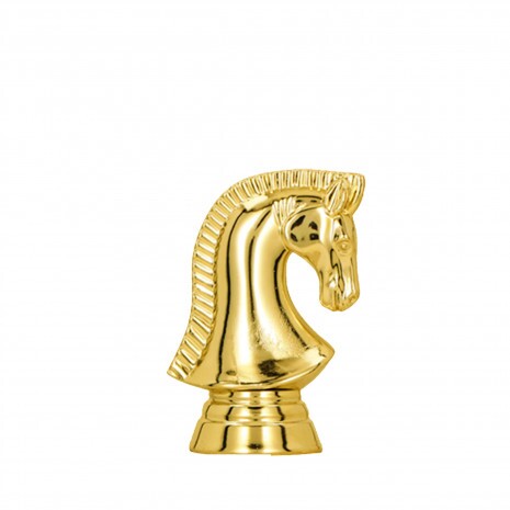 Schach (Pferdekopf) Goldfigur