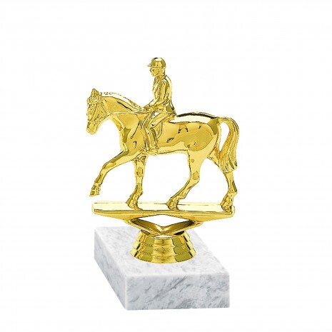 Reiten (Dressur) Goldfigur mit Basis