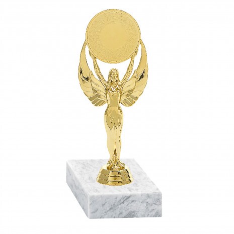 Siegreich (Viktória-Einleger) Goldfigur mit Basis