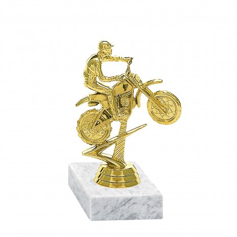 Moto-Cross Goldfigur mit Basis
