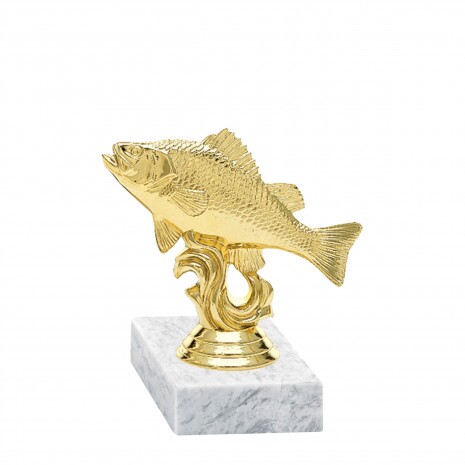 Fisch (klein) Goldfigur mit Basis