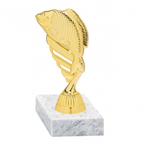 Fisch Goldfigur mit Basis