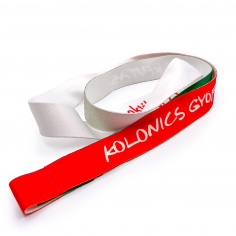 Maßgeschiedenes, einseitig bedrucktes, 20 mm breites sublimiertes Satinband, genäht