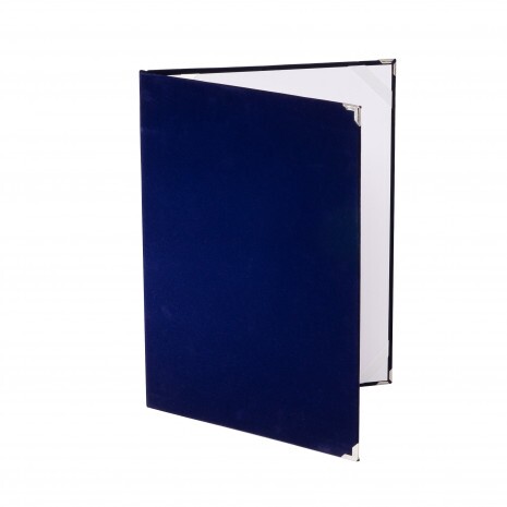 Blauer A4-Visitenkartenhalter aus Plüsch