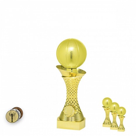 Basketball auf goldenem Säulenständer