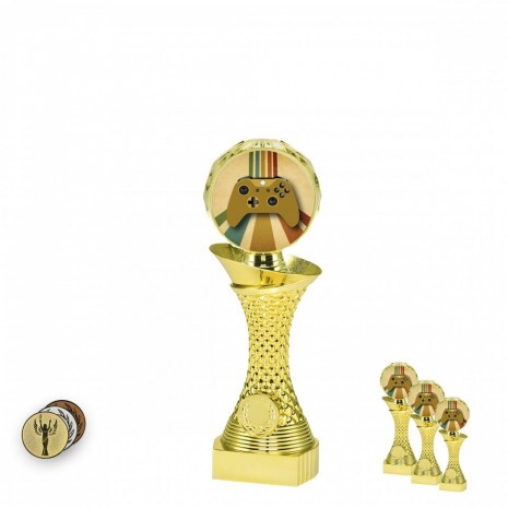 E-sport Xbox auf goldenem Säulenständer