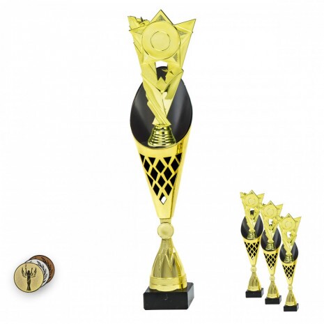 Allgemein auf einer schwarz-goldenen Trophäe