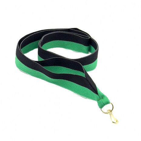 Grün-schwarzes 22 mm Medaillenband