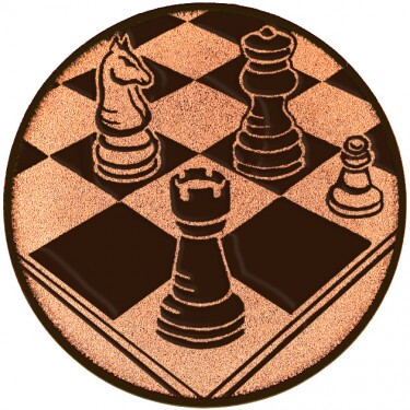 Schach Emblem bronze 25 mm