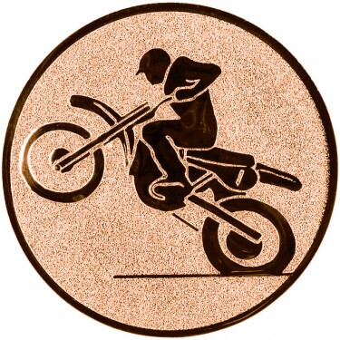 Moto-Cross Emblem bronze 25 mm