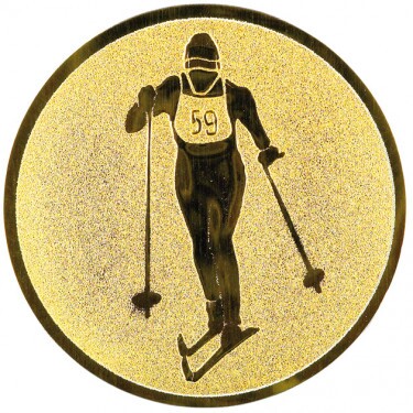Skilanglauf Emblem gold 25 mm