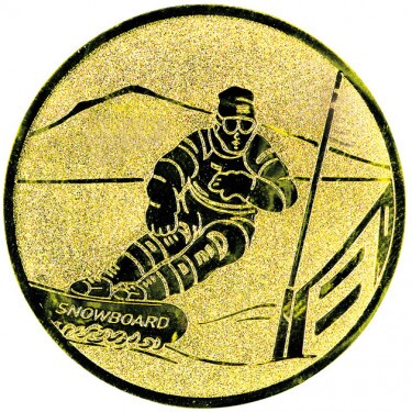 Snowboard Emblem gold 25 mm