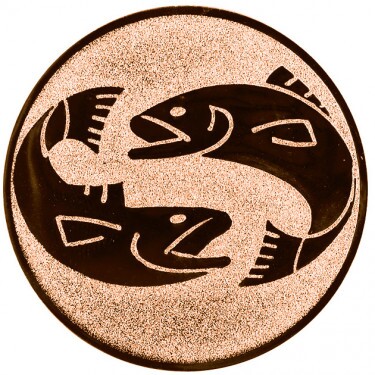 Angeln (Fisch) Emblem bronze 50 mm