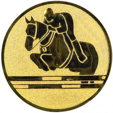 Reiten (Springen) Emblem gold 50 mm