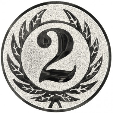 2. Platz Emblem silber 50 mm