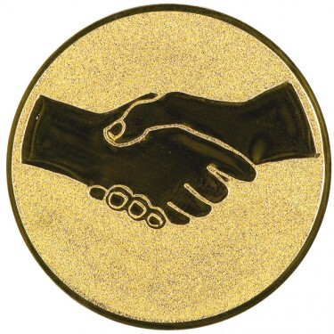 Händedruck Emblem gold 50 mm