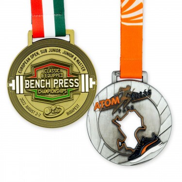 Individuelle Medaille 70 mm, 3 Farben weiche Emaille