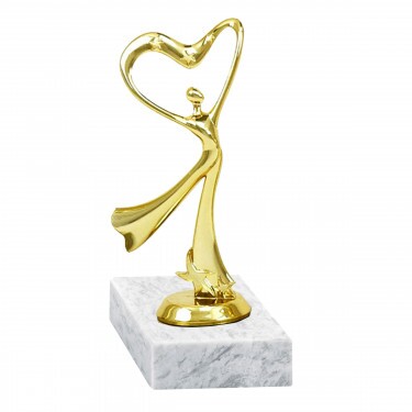 Tanz (modern) Goldfigur mit Basis