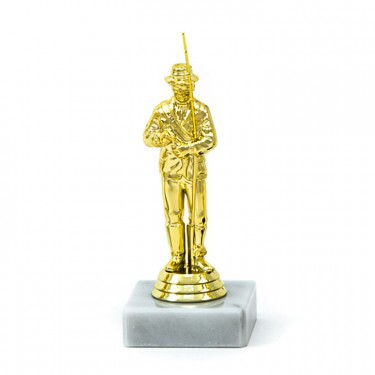 Angler (stehend) Goldfigur