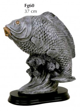 Angler (großer Fisch) Kunstharzskulptur