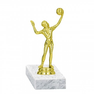 Volleyball (Männer) Goldfigur mit Basis