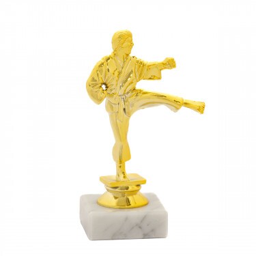 Karate (Männer) Goldfigur mit Basis