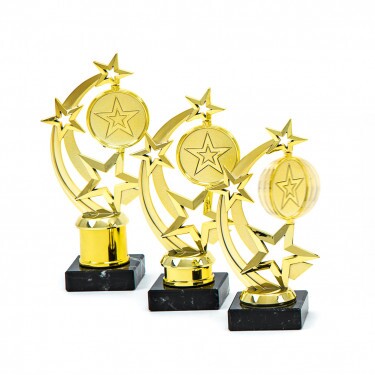 Stern (rotierend) Goldfigur mit Basis