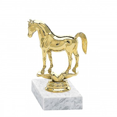 Pferd reiten) Goldfigur mit Basis