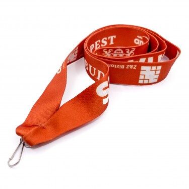 Individuell bedrucktes Sublimations-Satinband mit Karabiner, 20 mm breit, beidseitig bedruckt