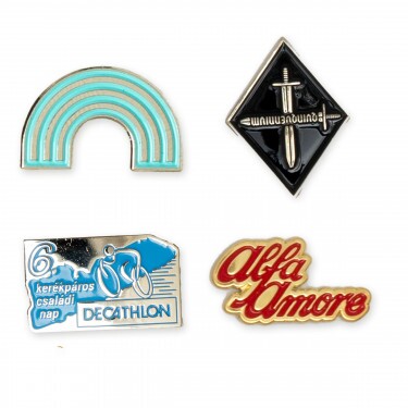 Individuelle Anstecknadel bis 25 mm, 1-farbiger weicher Emaille