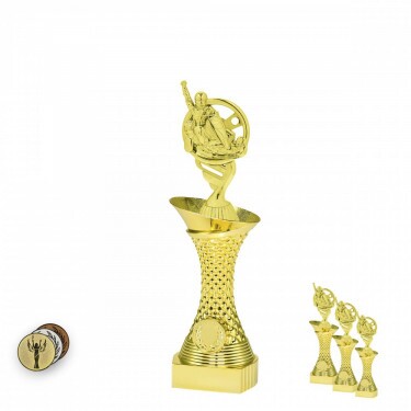 Go-Kart auf goldenem Säulenständer