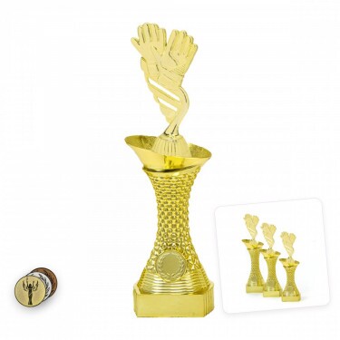 Fußball Torwart auf goldenem Säulenständer