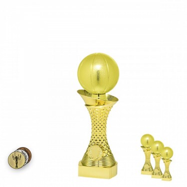 Basketball auf goldenem Säulenständer